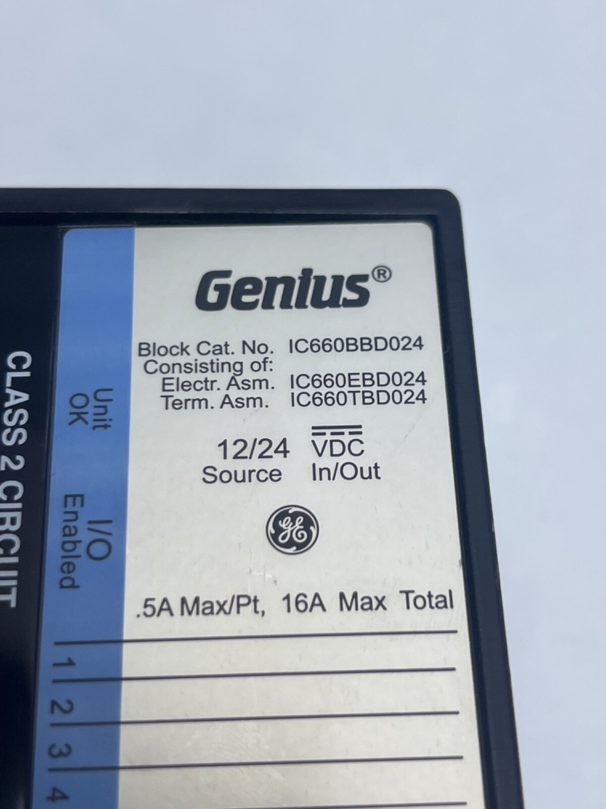GE FANUC GENIUS IC660TBD024N MODULE + IC660EBD024X1