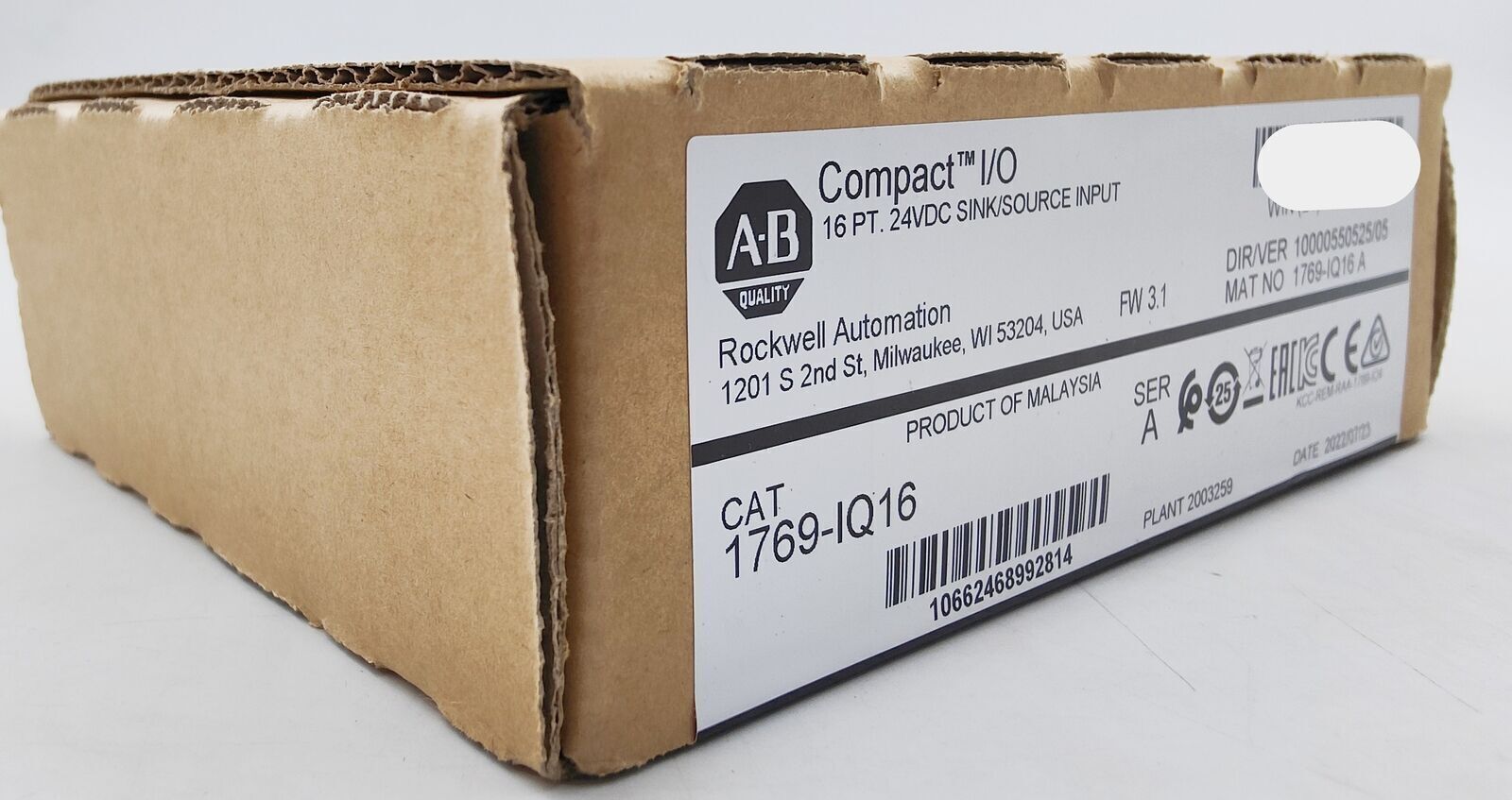 Allen-Bradley 1769-IQ16 COMPACTLOGIX 16 PT 24VDC D/I MODULE LED US Stock