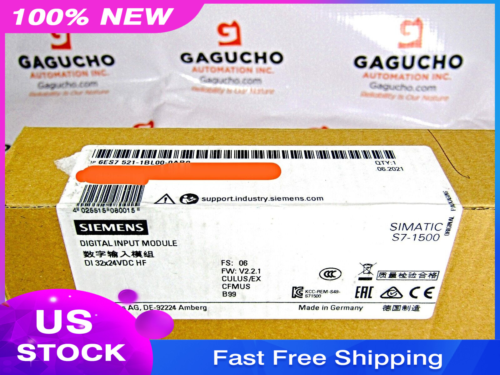 Surplus Sealed Siemens 6ES7521-1BL00-0AB0 6ES7 521-1BL00-0AB0 SM521 2021-22
