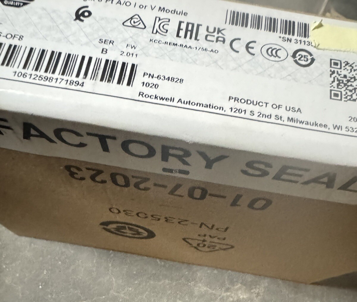 1756-OF8 NEW SEALED ALLEN BRADLEY Controllogix 8PT ANALOG OUT 1756-0F8 634828