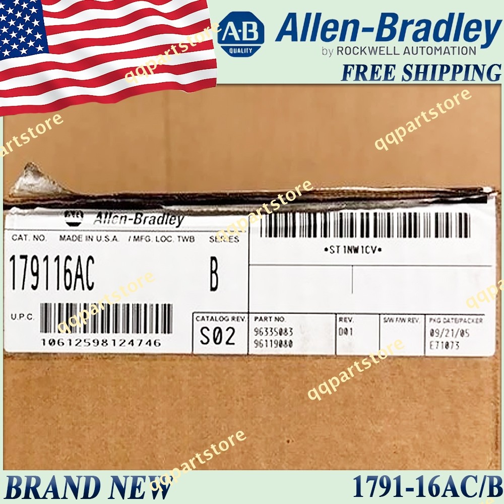 New Sealed 1791-16AC/B BLOCK I/O 120V AC 32 POINT MODULE 179116AC serB Free Ship