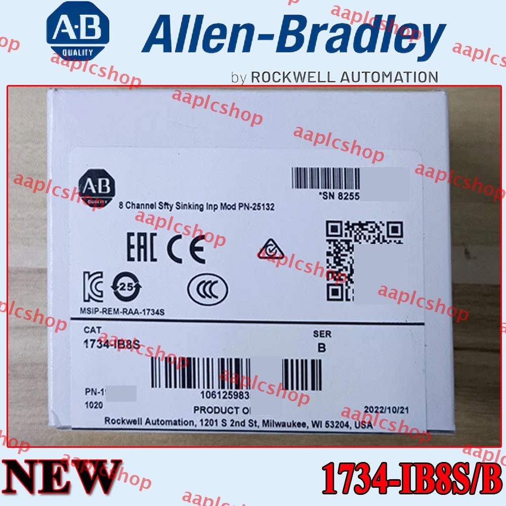 1734-IB8S/B New Allen-Bradley POINT Guard I/O Safety Module Free Ship US Stock