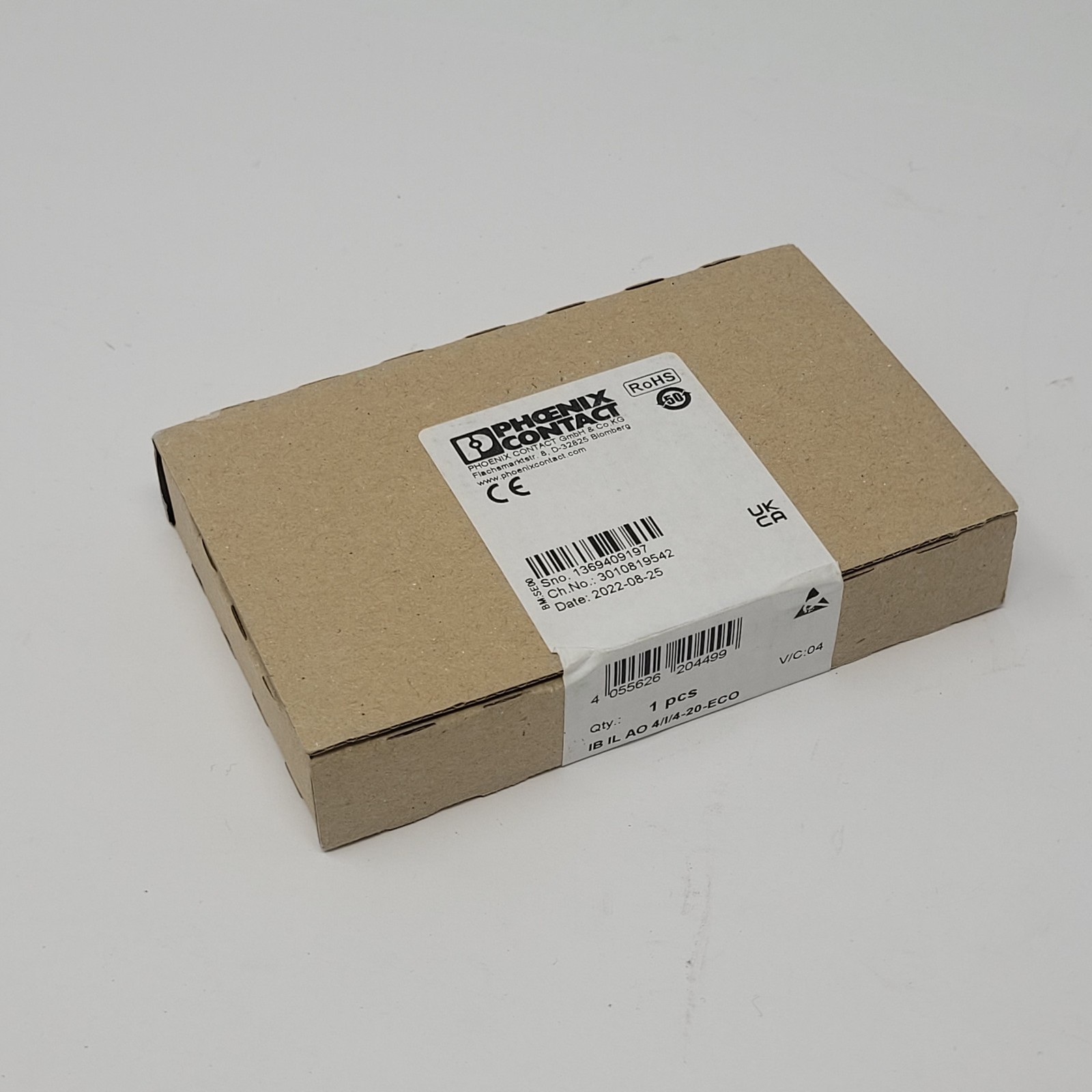 Phoenix Contact IB IL AO 4/I/4-20-ECO Analog Output Terminal, 4-20mA, 2702497