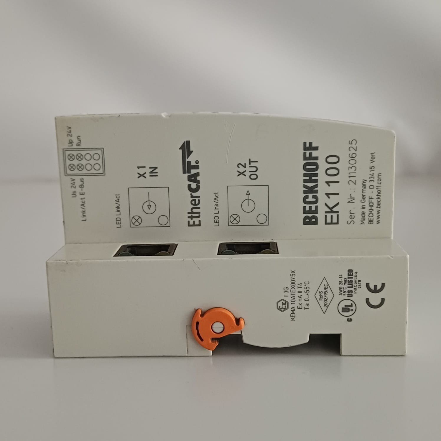 BECKHOFF EK1100 EtherCAT Bus Coupler Module Made in Germany Used