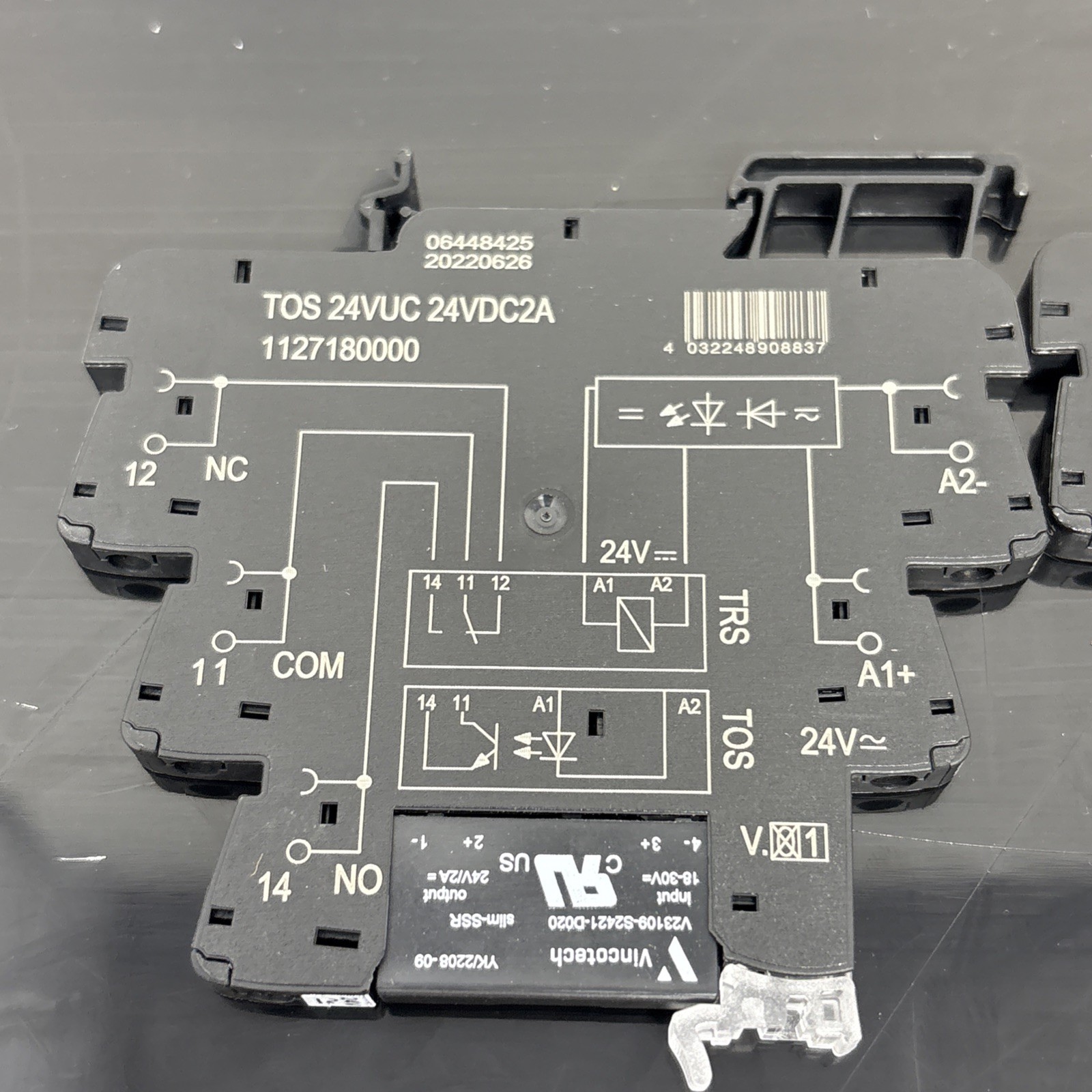 WEIDMULLER relay module D-32758 TOS 24VUC 24VDC2A 1127180000 Qty.2