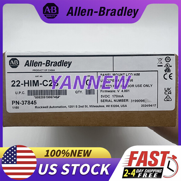 NEW Allen-Bradley 22-HIM-C2S PowerFlex Panel Mount LCD HIM 22HIMC2S