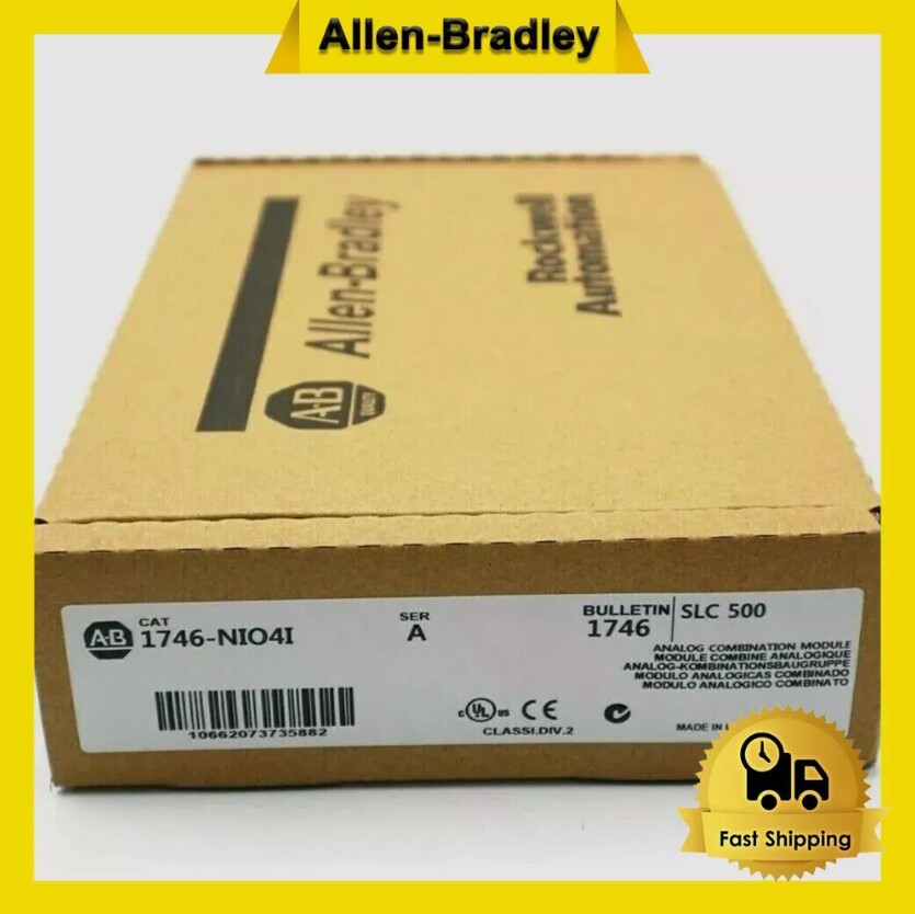 New Factroy Sealed AB 1746-NIO4I SLC 500 Analog Output Module 1746NIO4I