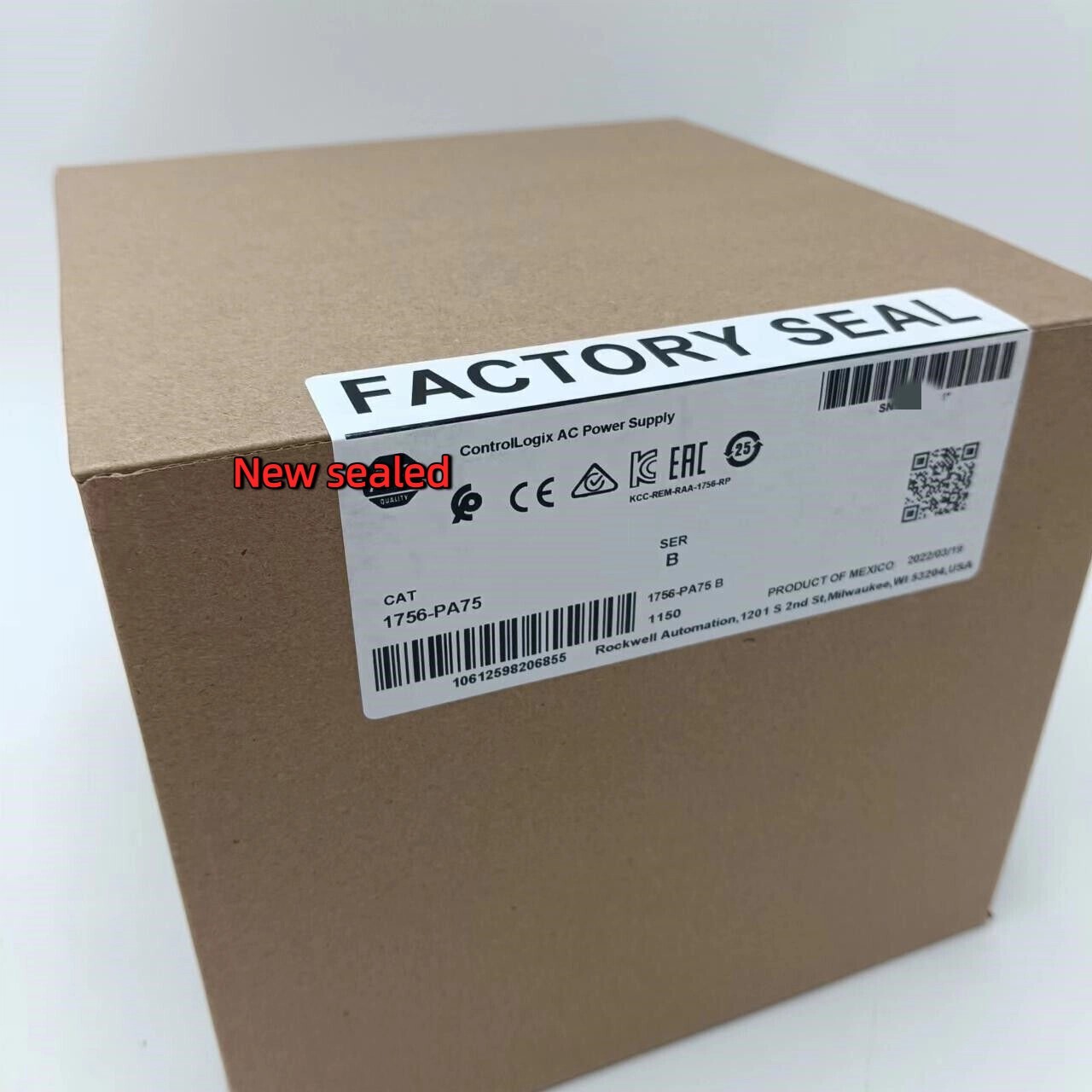 NEW- 1756-PA75 SER B PLC ControlLogix AC Power Supply 1756PA75 USA
