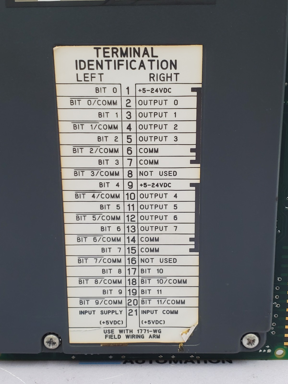 Allen Bradley 1771-DE Absolute Encoder Module 5-24V 2A