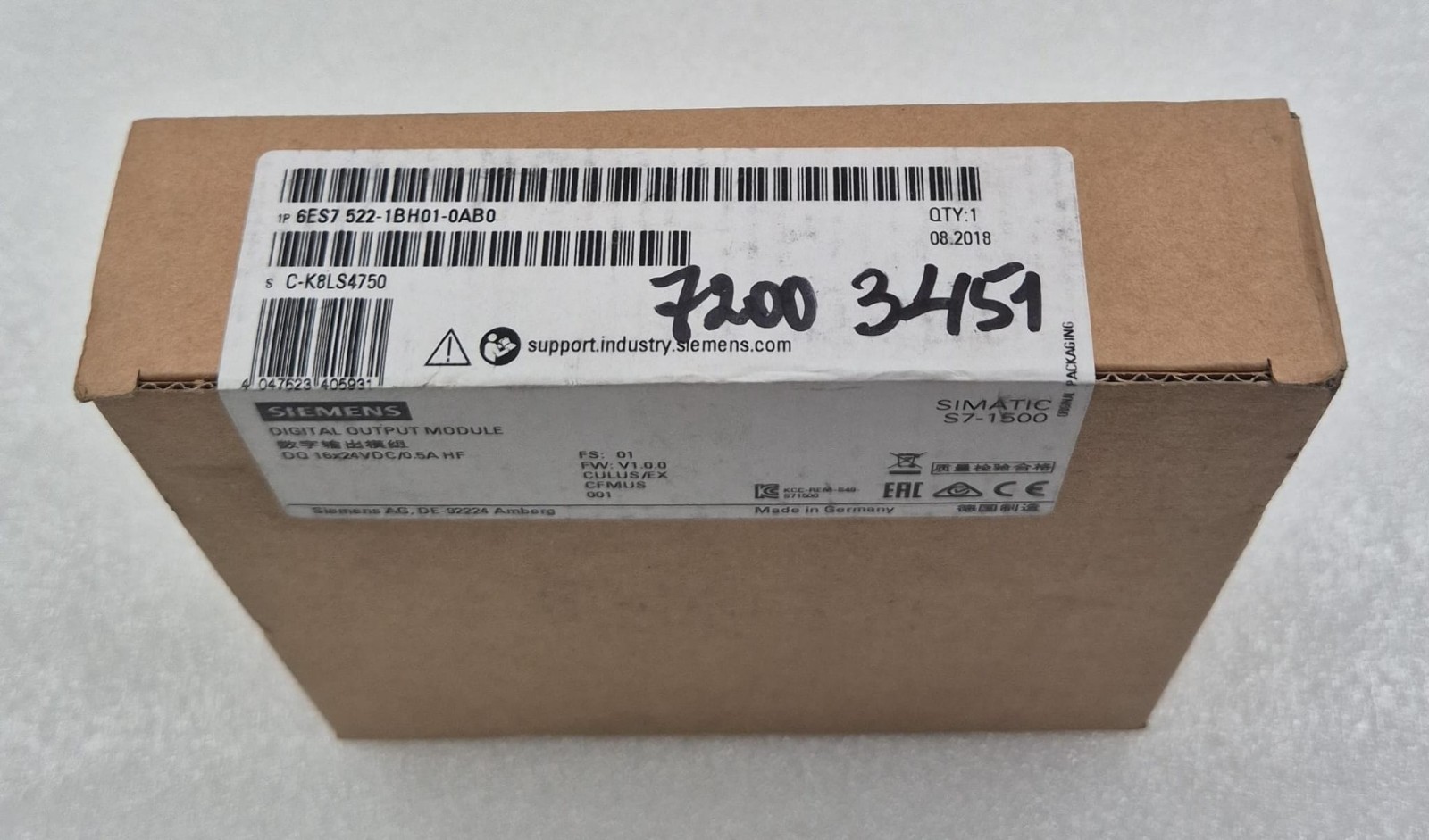 NEW SEALED – SIEMENS SIMATIC S7-1500 6ES7 522-1BH01-0AB0 DIGITAL OUTPUT MODULE