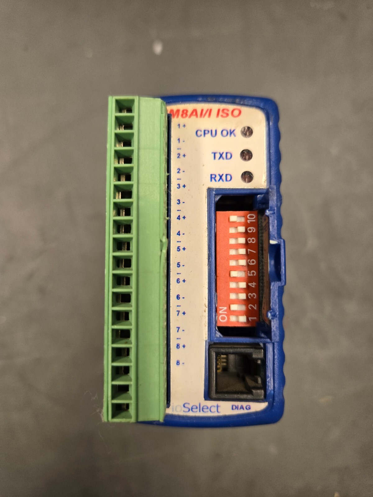 IOSelect IOPak MM8AI/I ISO 8 Channel Isolated 0(4)-20mA Inputs 10-26V DC 80mA