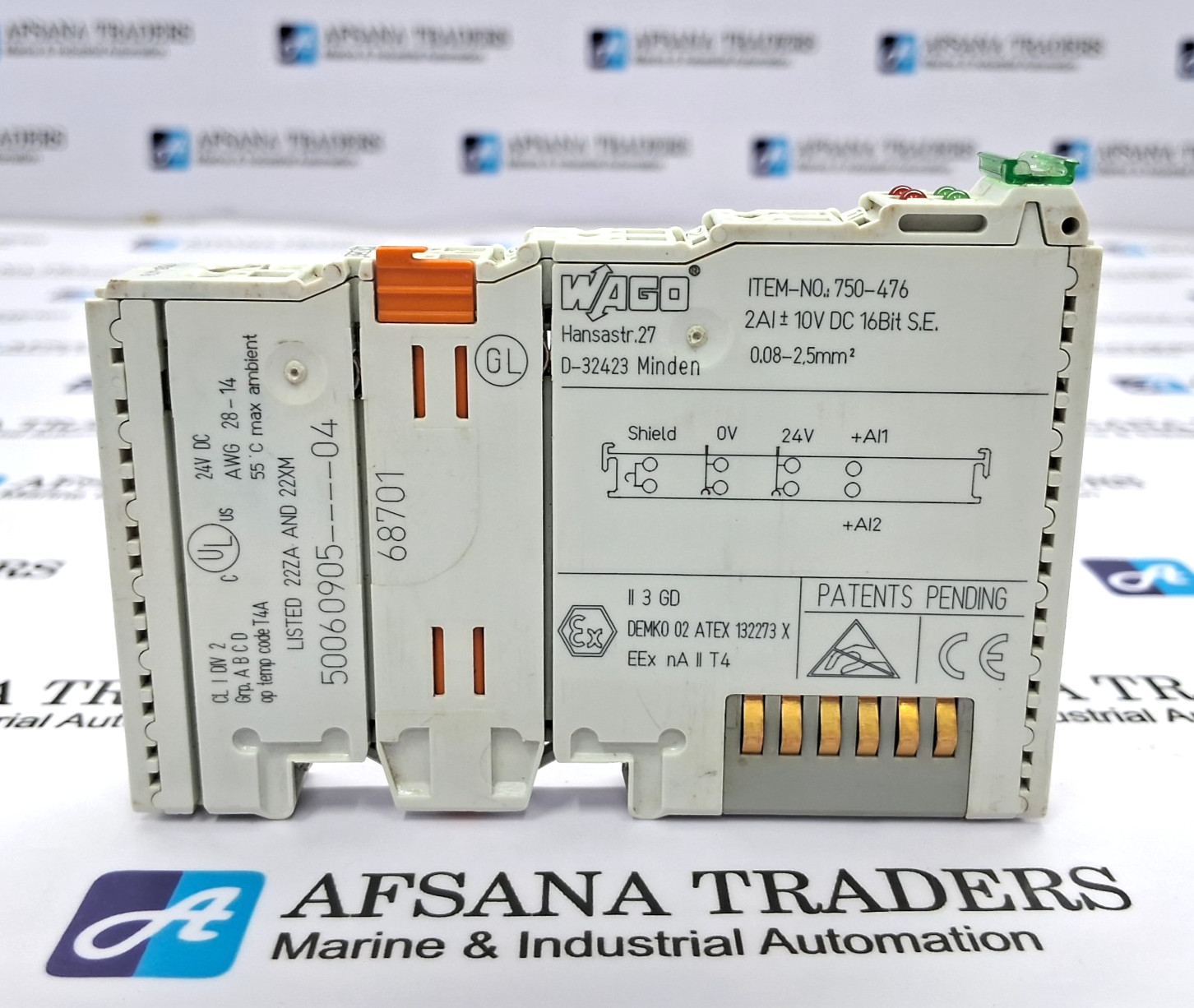 WAGO 750-476 2-CHANNEL ANALOG INPUT MODULE