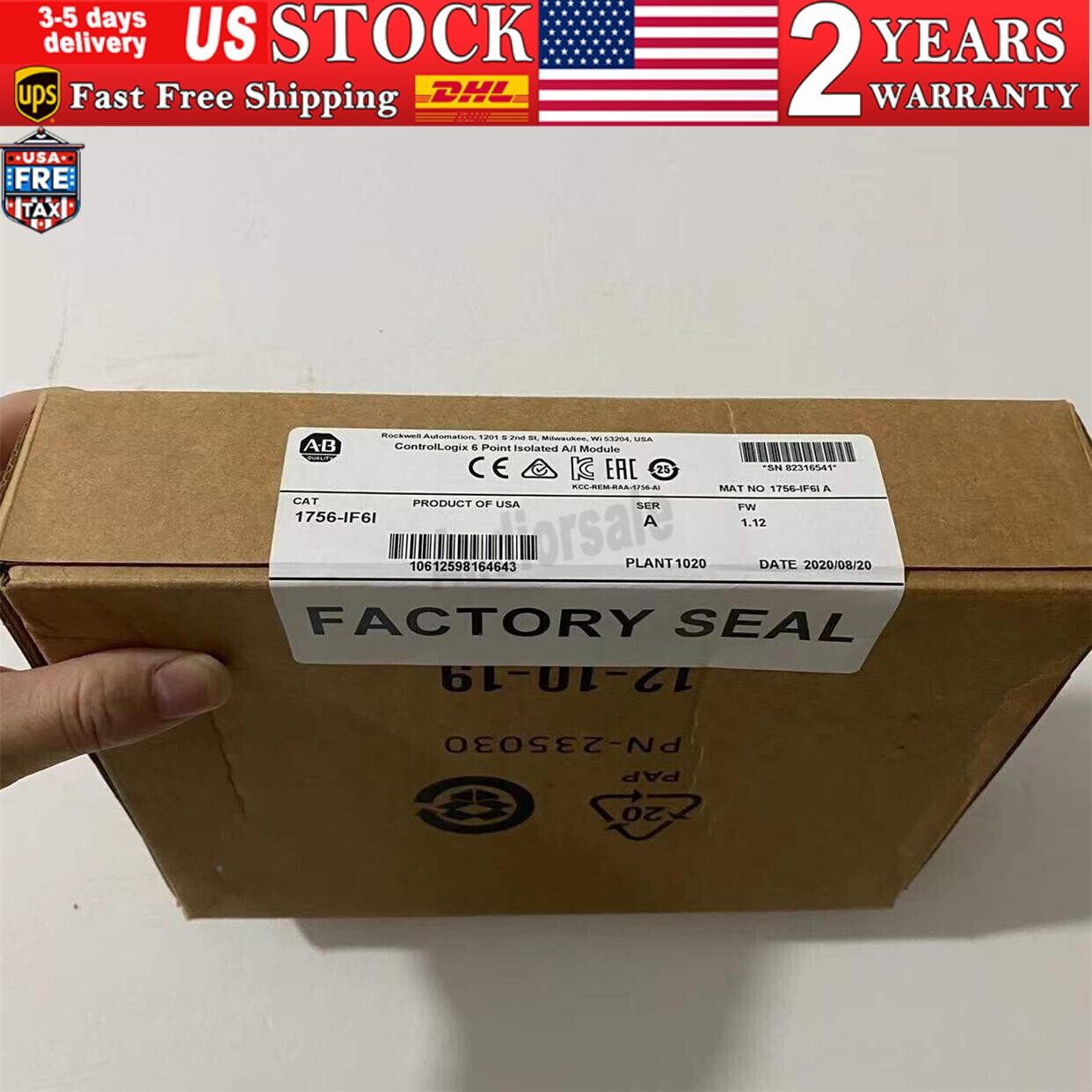 nEW IN BOX Allen-Bradley 1756-IF6I ControlLogix 6 Point Isolated A/IModule