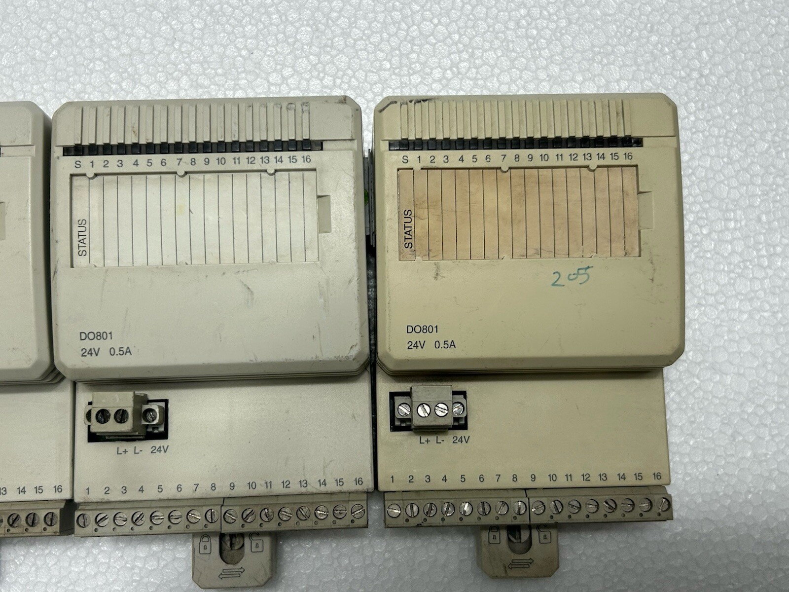 LOT OF 5PCS 3BSE020510R1 DO801 I/O OUTPUT MODULE DIGITAL 16 CHANNEL 0.5 AMP 24 V