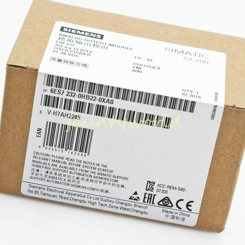1PC Siemens 6ES7232-0HB22-0XA0 Analog output 6ES7 232-0HB22-0XA0