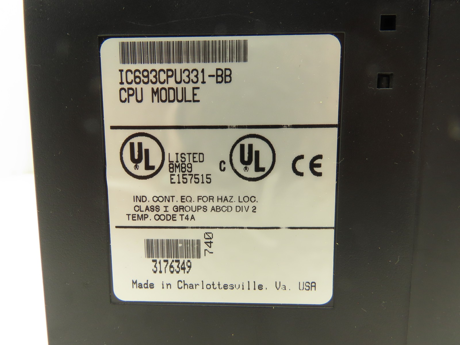 GE Fanuc IC693CPU331-BB Genius PLC I/O CPU Module Series 90-30