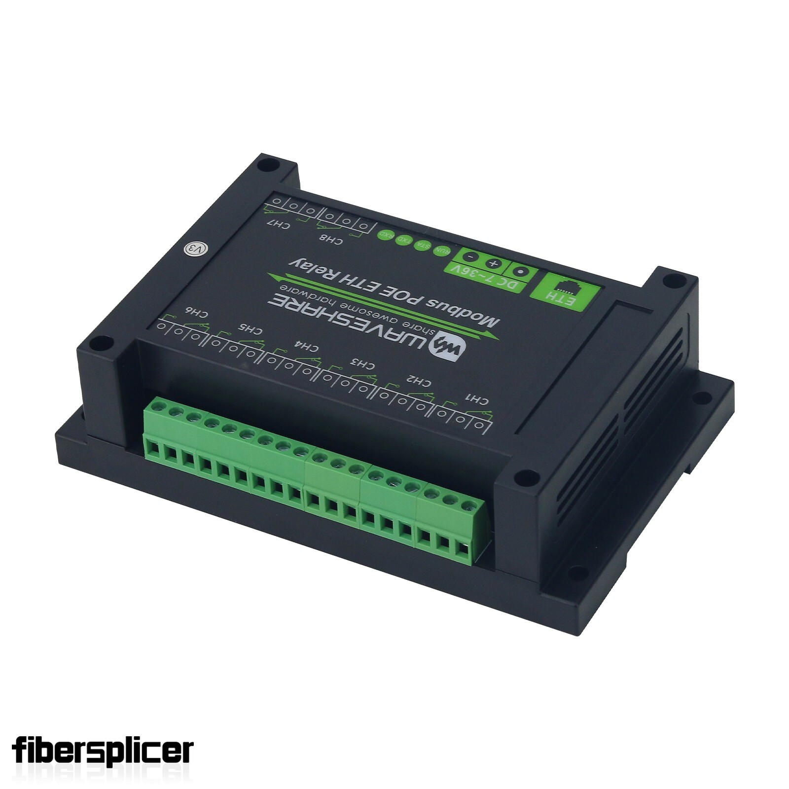 Waveshare Industrial 8-Channel Ethernet Relay Module Modbus POE ETH Relay