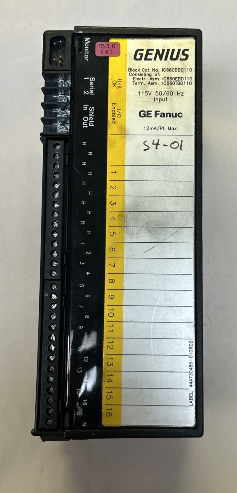 GE FANUC,IC660BBD110,GENIUS BLOCK I/O MODULE