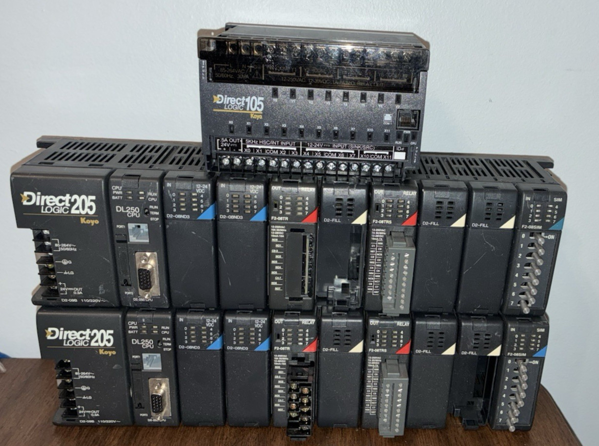 Automation Direct Logic 2 Units 205 Koyo and 1 Unt of 105 Untested – parts Lot:3