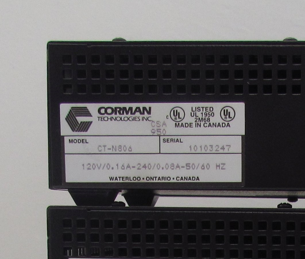 Corman CT-N806 ARCNET 8 port Diagnostics Hub, Network,Novellus Semiconductor