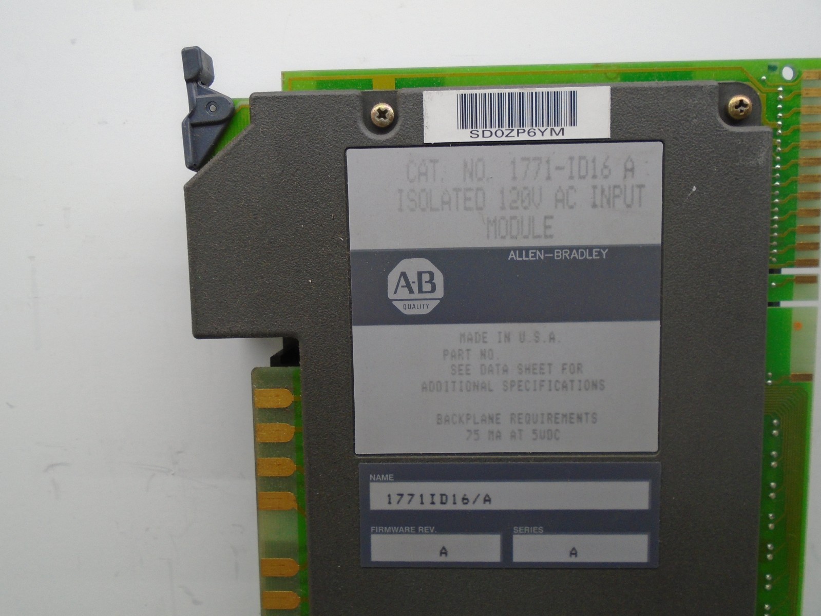 1771-ID16 /A Allen Bradley PLC 5 Isolated AC Input Module 1771-1D16 E38