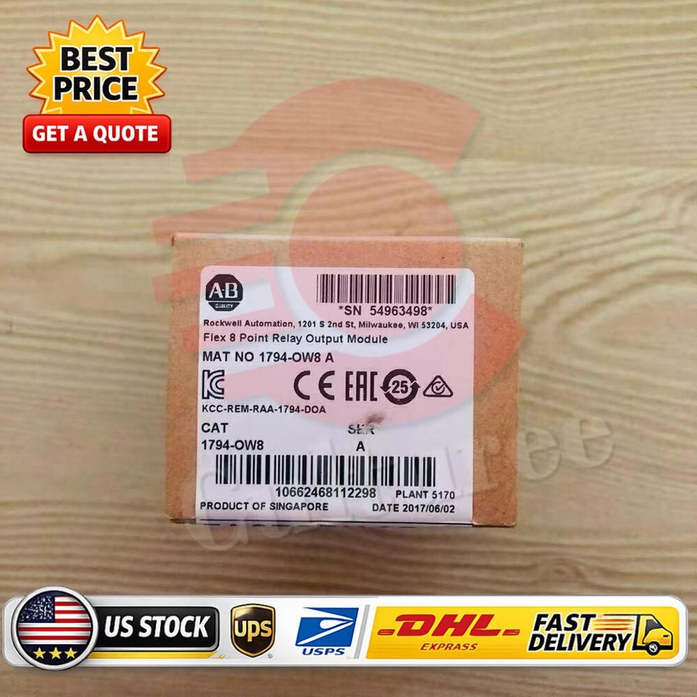 AB New Factory Sealed 1794-OW8 /A Flex 8 Point Relay Output Module 1794-0W8