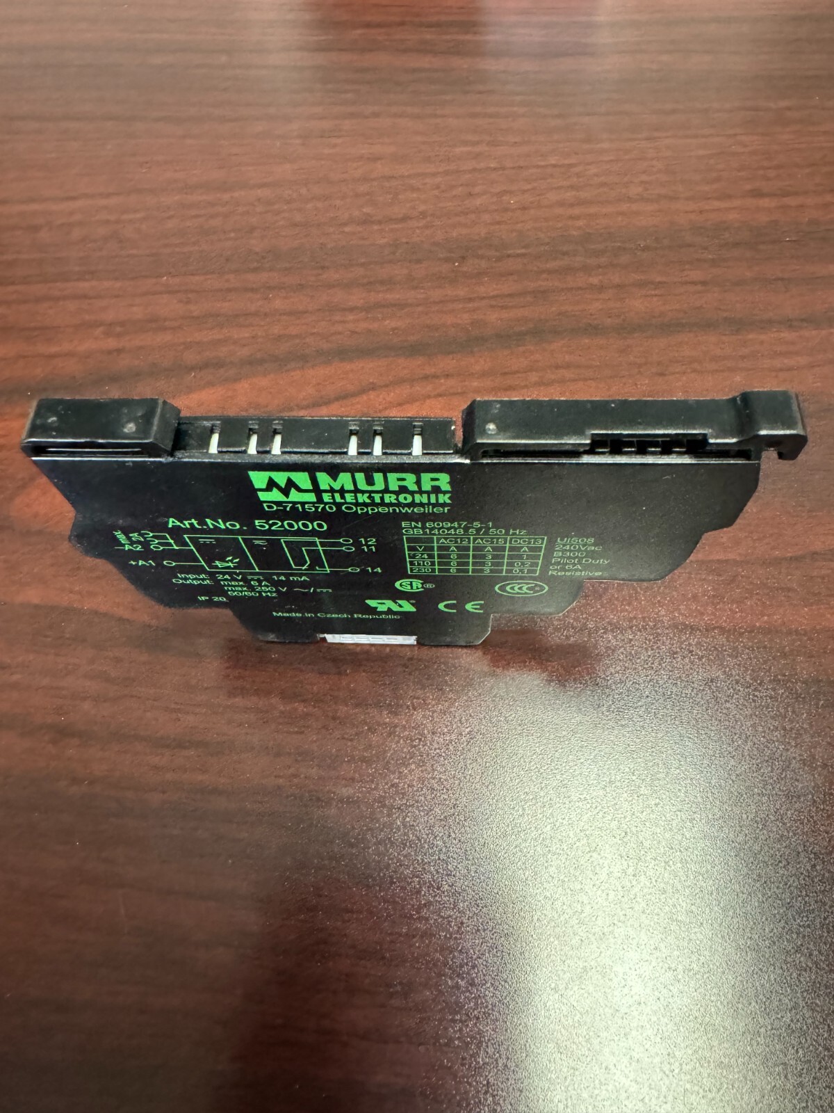 Murr Elektronik D-71570 Oppenweiler, Art. No. 52000, 24Vac