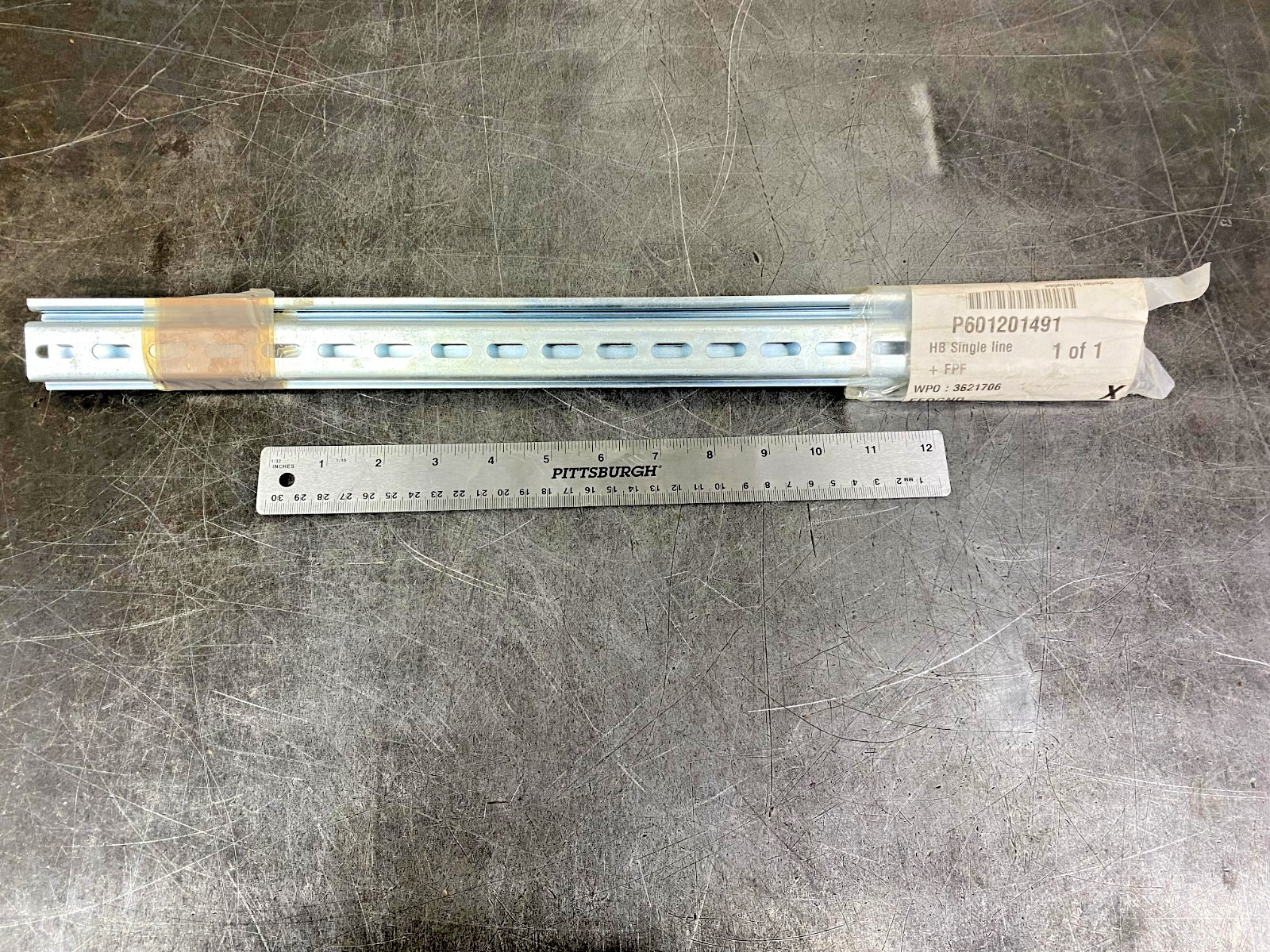 RS PRO 467438 Slotted Deep DIN Rail, Top Hat TS35 , Steel Lot of 3 Three