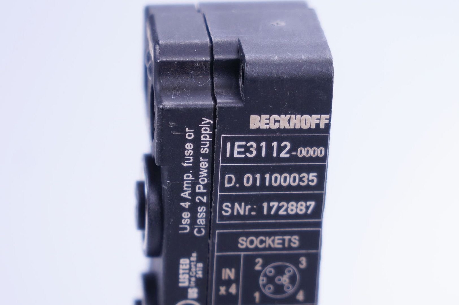 Beckhoff IE1502-0000 Expansion Box 2 Channel Digital Input Counter 100kHz M12