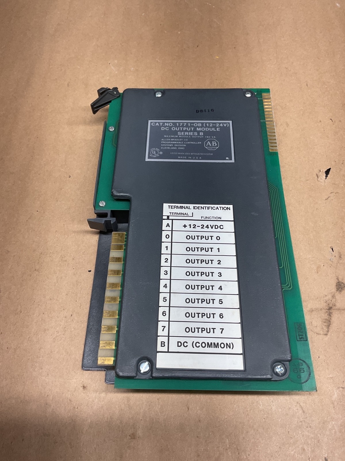 ALLEN BRADLEY 1771-OB DC OUTPUT MODULE #4012X113