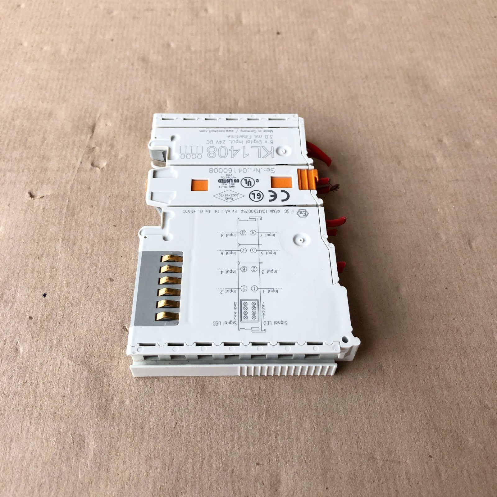 BECKHOFF KL3458 BUS TERMINAL 8-CHANNEL ANALOG INPUT MODULE