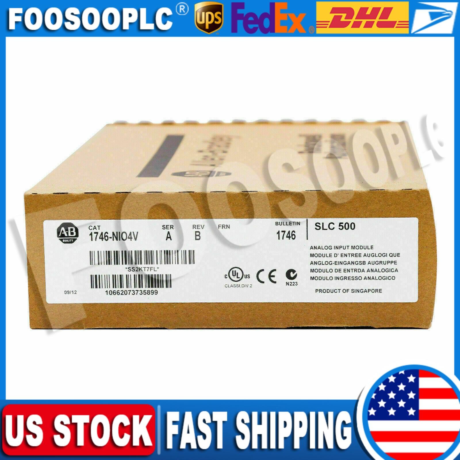 Sealed AB 1746-NIO4V SER A SLC 500 Analog Output Module FAST SHIP US Free Tax