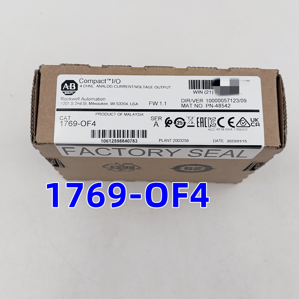 Allen-Bradley 1769-OF4 4Pt CompactLogix Analog Output Module New Factory Sealed