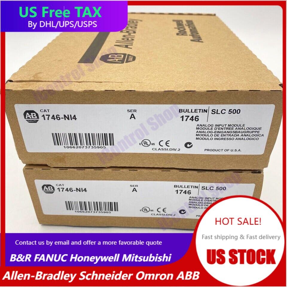 NEW Factory Sealed Allen-Bradley 1746-NI4 SER A SLC 500 Analog Input Module PLC