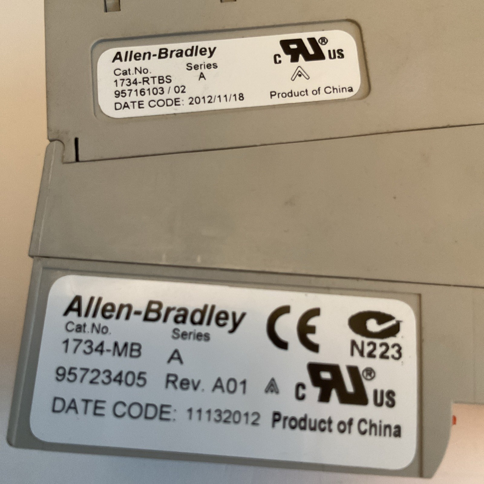 Qty 3 – Allen Bradley Input Module with Base 1734-TOP3S 1734-IB8