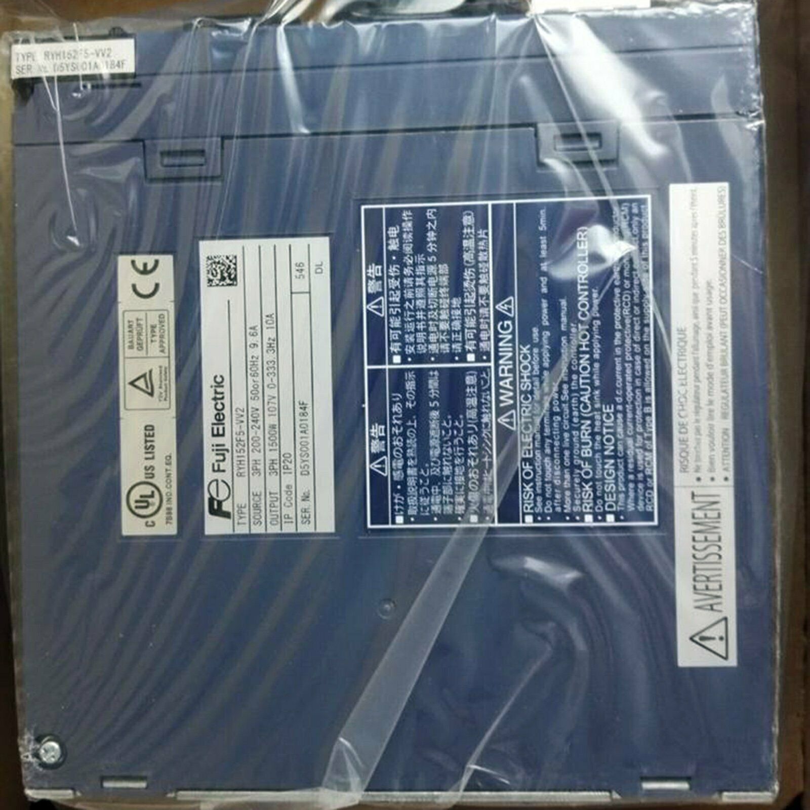1PC Fuji RYH152F5-VV2 RYH152F5VV2 Servo Driver New In Box Expedited Shipping