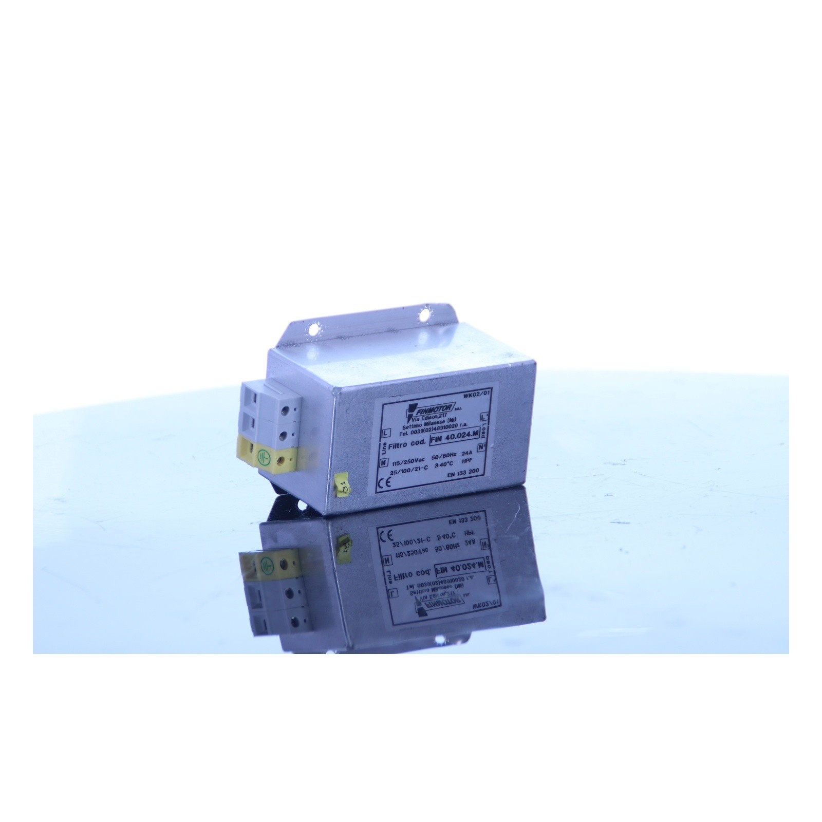 Finmotor FIN 40.024.M EMI Line Filter 115/250VAC 24A 50/60Hz HPF