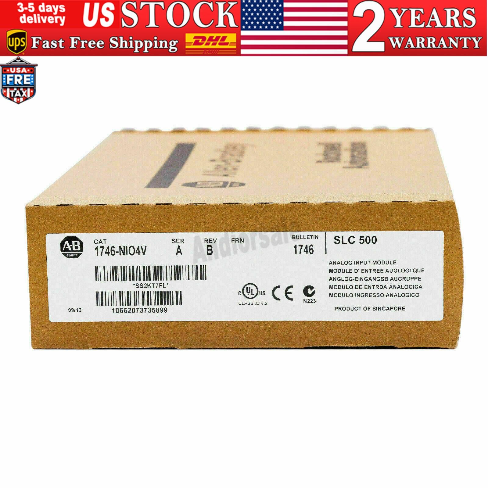 Sealed AB 1746-NIO4V SER A SLC 500 Analog Output Module FAST SHIP US Free Tax