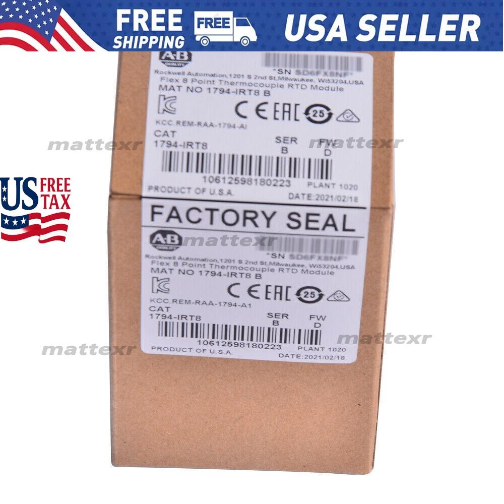 NEW Allen-Bradley Flex 8 Point Thermocouple RTD Module 1794-IRT8 US Free Tax