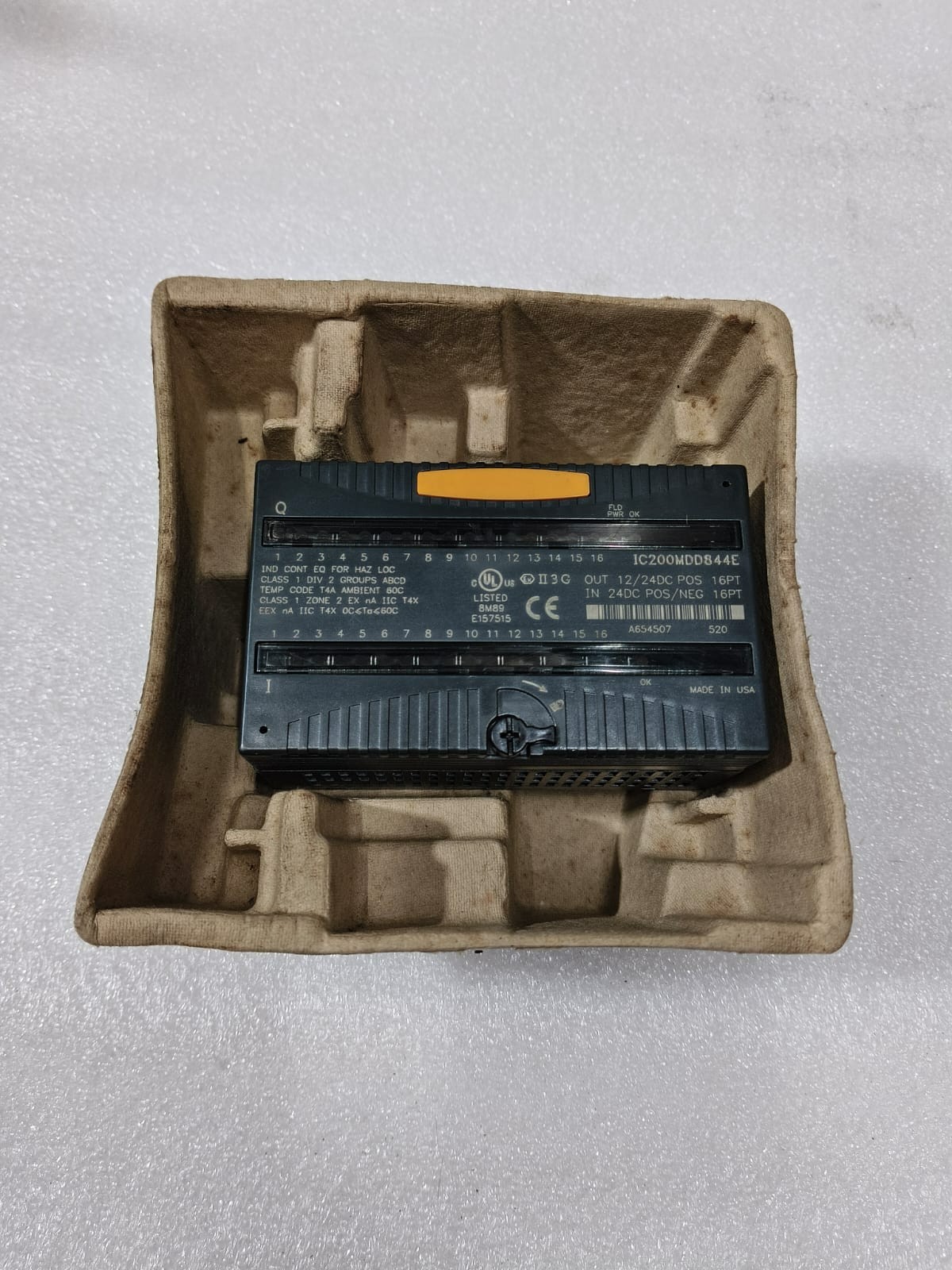 GE Fanuc IC200MDD844E VersaMax PLC I/O Module 24VDC 16DI/16DO Mixed I/O
