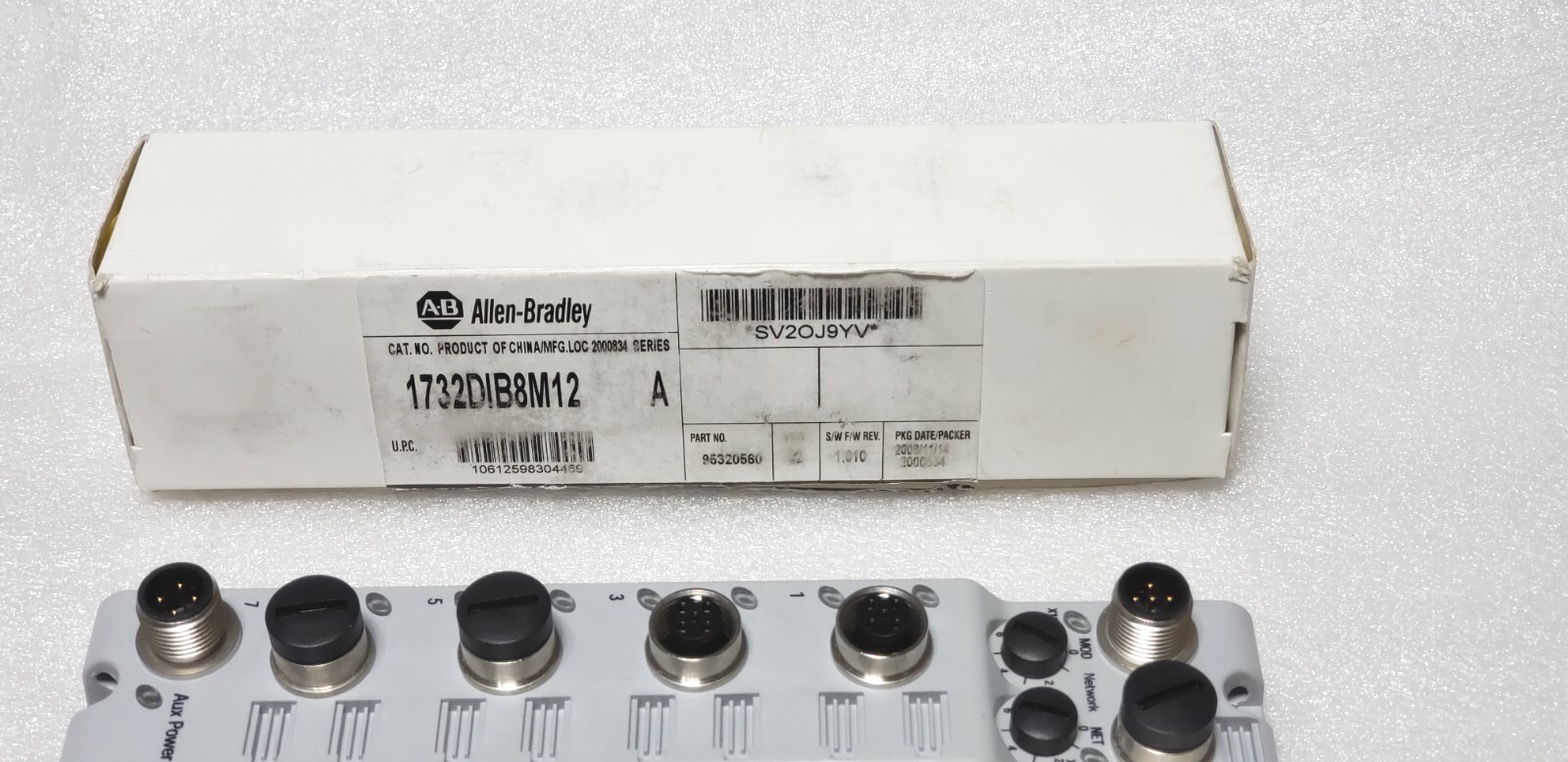 ALLEN BRADLEY 1732DIB8M12 Series A ARMORBLOCK DUAL PORT ENET/IP, NOB