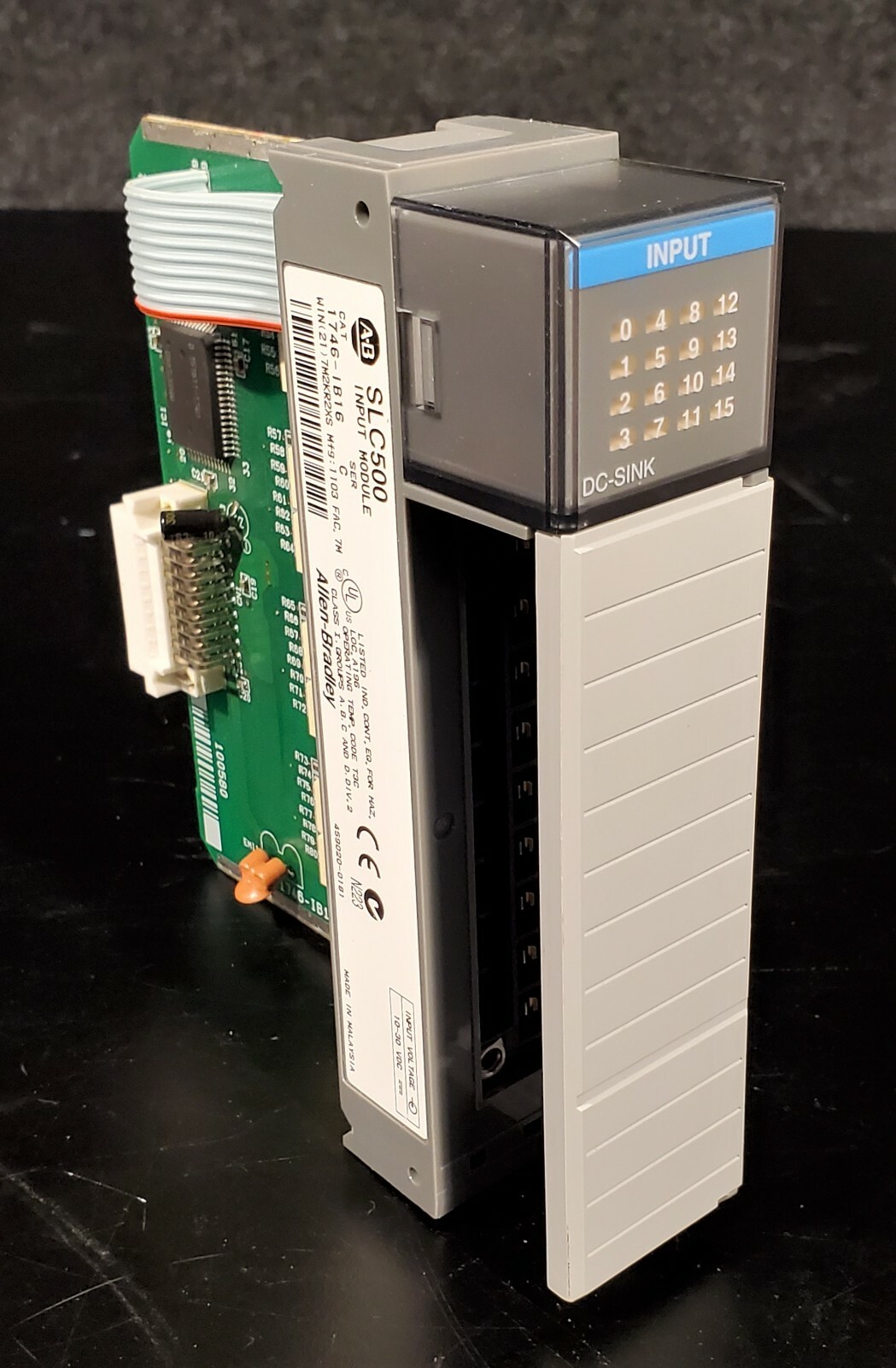 LOT OF 2 ALLEN BRADLEY SLC 500 INPUT MODULE 1746-IB16 Ser. C