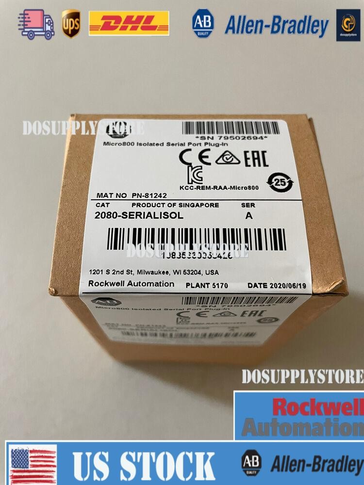 AB 2080-SERIALISOL NEW SEALED AB Micro800 Isolated Serial Port Plug-In Fast Ship