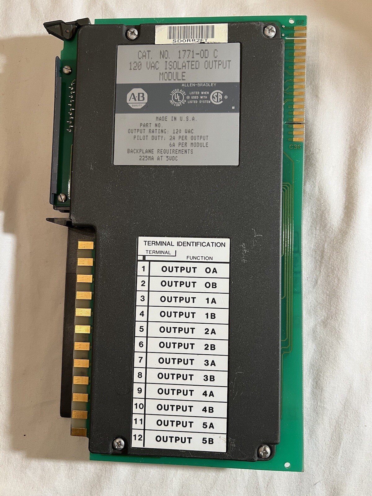 Allen-Bradley 1771-0D C Ser. A Isolated AC Output Module 17710DC
