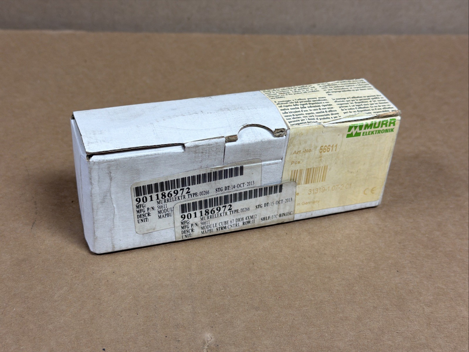 MURR ELEKTRONIK 56611 CUBE67 DIO8 E 4xM12 I/O Module FAST SAME DAY SHIPPING