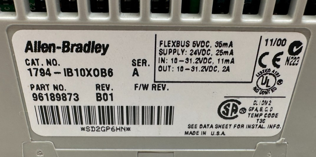 Allen-Bradley 1794-IB10XOB6 Digital I/O Module