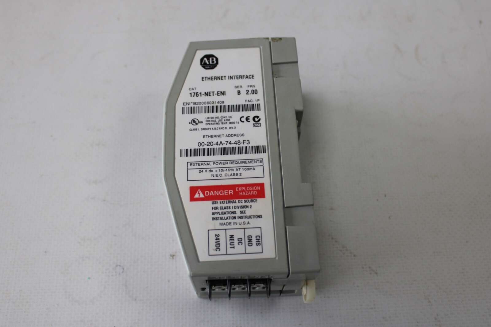 Allen Bradley 1761-NET-ENI Ethernet IP