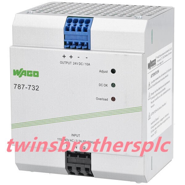 WAGO 787-732 Eco Single Phase 24VDC 10A DIN-35 Rail Power Supply 787-732