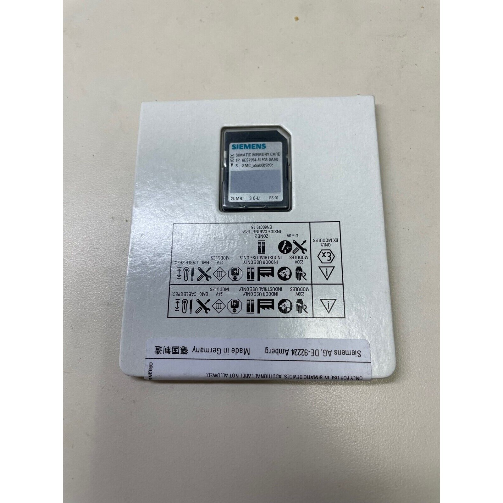 New Siemens 6ES7954-8LF03-0AA0 S7 MEMORY CARD FOR S7-1X00 6ES7954-8LF03-0AA0