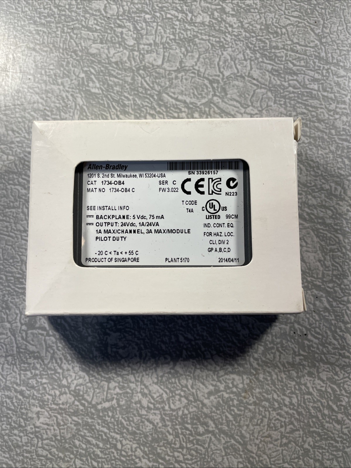 Allen-Bradley 1734-OB4E 4-Point Digital Output Module Series C